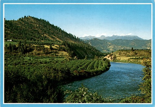 Wenatchee River, Apfelplantagen, Wenatchee, Leavenworth, Washington, Postkarte