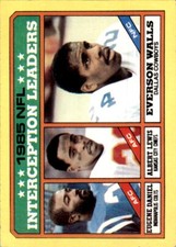 1986 TOPPS. EUGENE DANIEL/ALBERT LEWIS/EVERSON WALLS. INDIANAPOLIS COLTS/KANSAS
