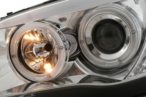 Phares Angel Eyes pour BMW Série 1 E81 E82 E87 E88 2004-2011 Chromés Headlights - Afbeelding 10 van 12