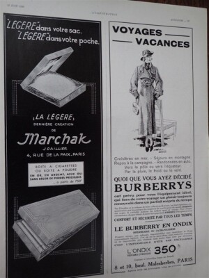 BURBERRY + Juwelier MARCHAK + CHARMIS + CAFE GILBERT Kneipe ILLUSTRATION 1936
