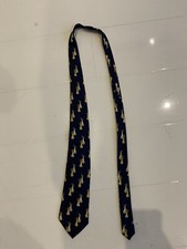 Simpson Piccadilly Silk Tie Bunny Rabbits Pattern Navy Men’s