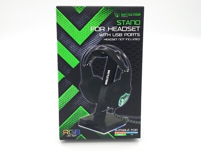 Battletron LED RGB Kopfhörerständer mit USB-Anschlüssen NEU & OVP