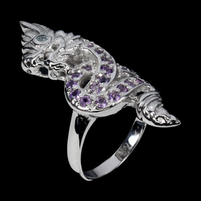 Anello Quarzo Rosa Anello Regolabile In Quarzo Rosa E Argento 925