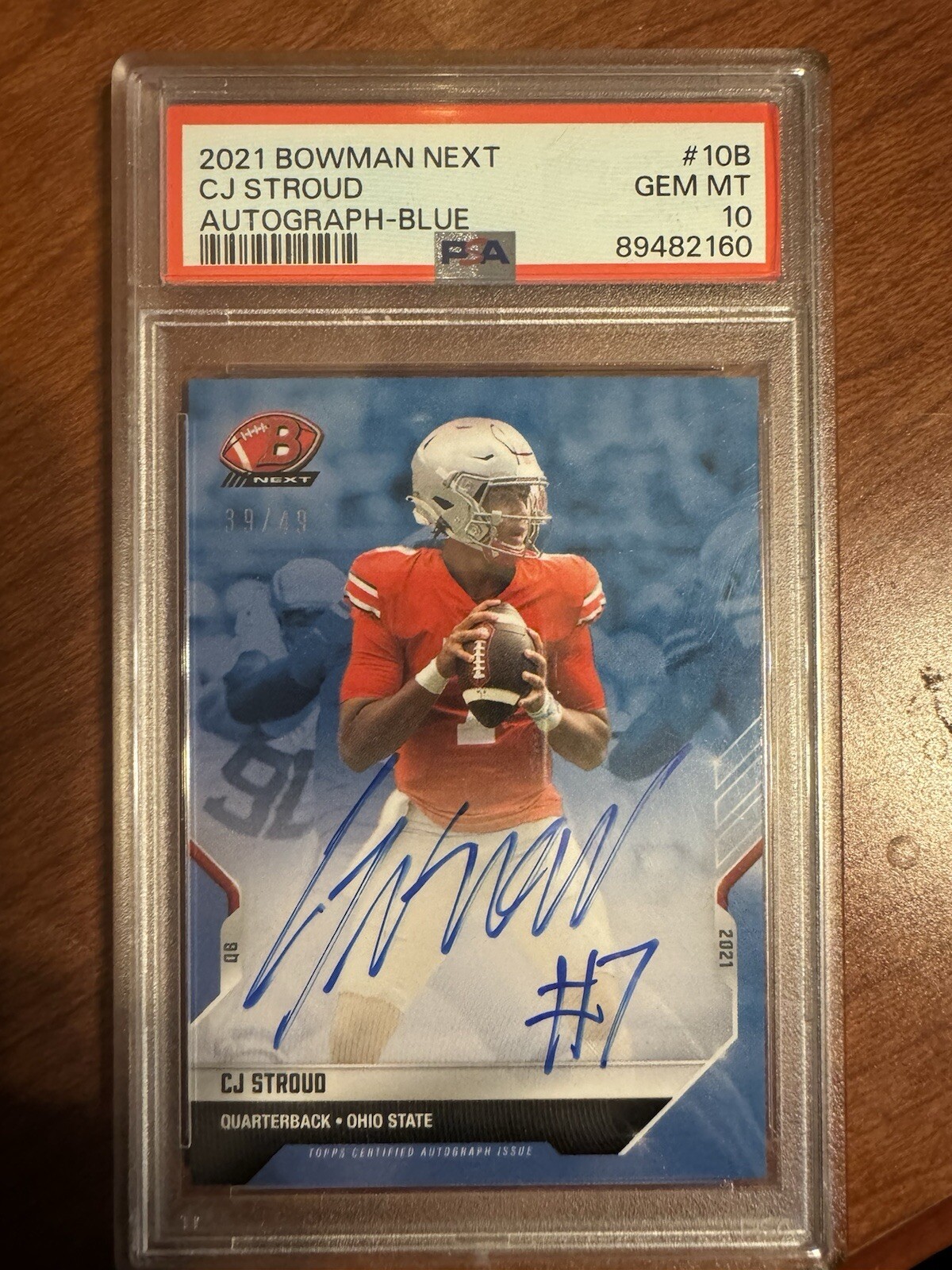 2021 Bowman Next - Blue Autographs #10B C.J. Stroud /49 (AU, RC)