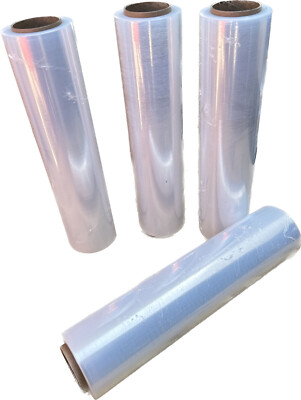 4 Rolls 20'' x 950' 80 Gauge CLEAR Stretch Film Pallet Packing Shrink Wrap 