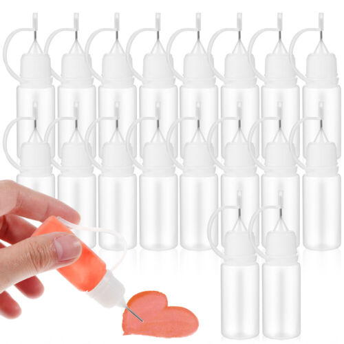 20 Pcs Quilling Craft Needle Bottles Applicator Precision Tip Applicator Bottles
