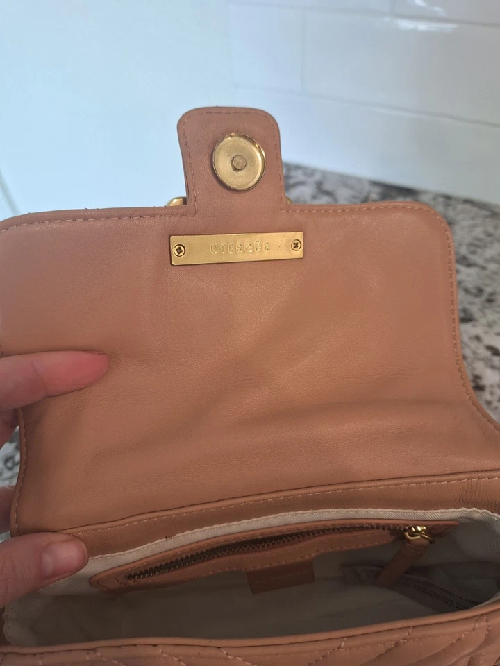 Bolsa tiracolo de couro de crocodilo UTERQUE - Imagem 4 de 4