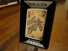 DIRT BIKE MOTOCROSS ZIPPO LIGHTER MINT IN BOX