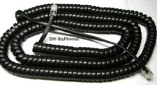 Black 25Ft Long Handset Cord for Aastra 6700i 6800i Series IP Phone VoIP Curly