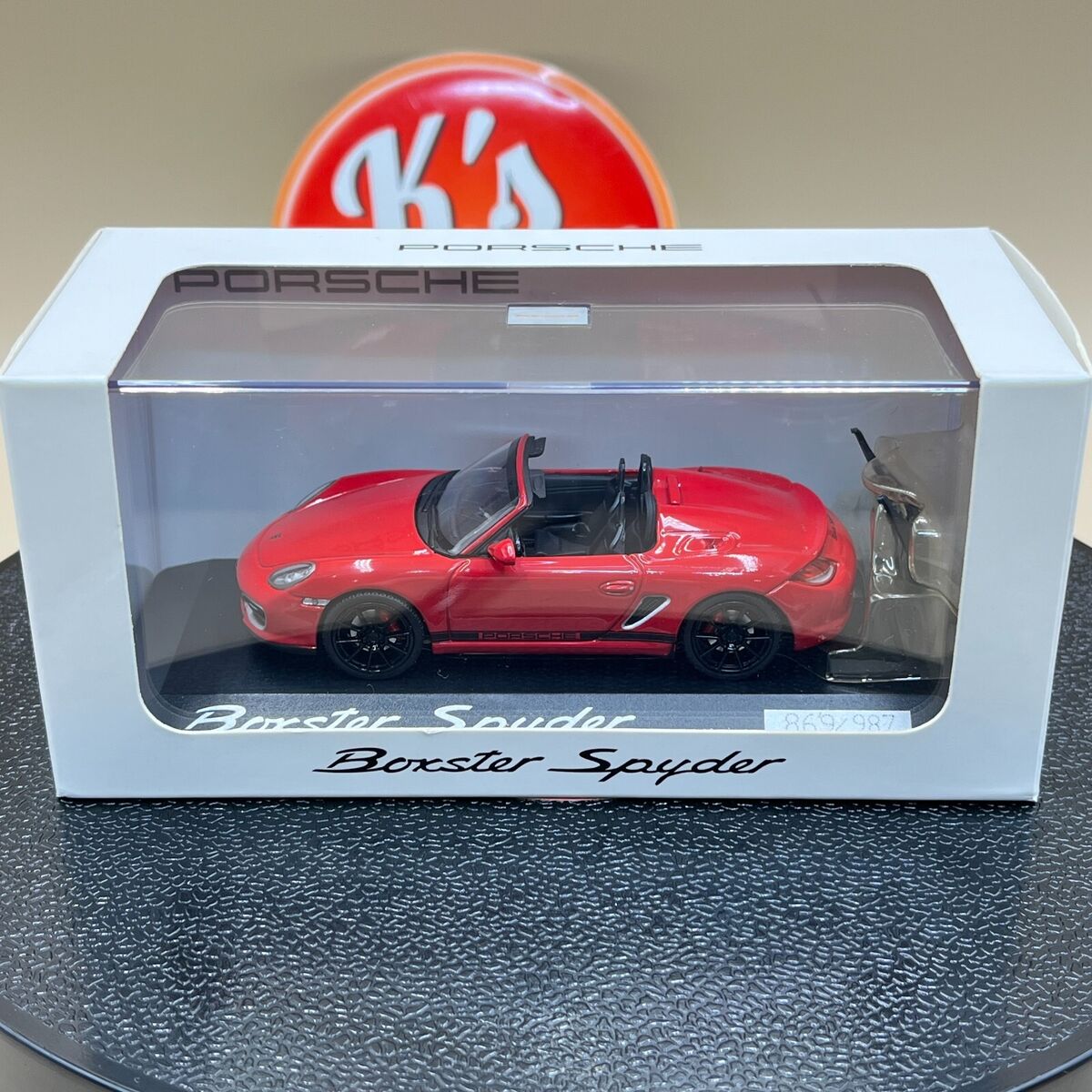 MINICHAMPS 1/43 Porsche Boxster Spyder (987) Red 2010 Dealer MINICHAMPS 1/43 Porsche Boxster Spyder (987) Red 2010 Dealer