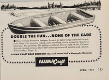 1954 Print Ad Aluma Craft Aluminum Boats Erich Swenson Designs Minneapolis,MN