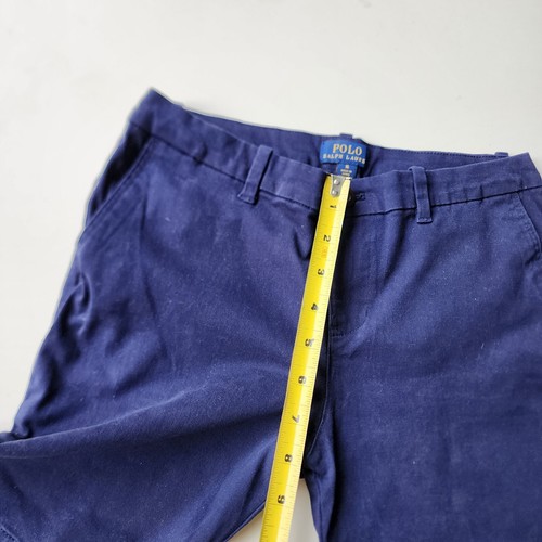 Polo Ralph Lauren Shorts Boys Chino Navy Blue Size 16 Inseam 7.5" Flat Front - Picture 3 of 9