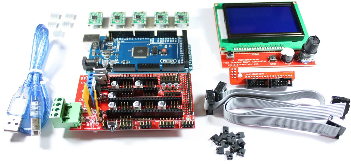 lidenskab Lys vokal RAMPS 1.4 Set/Kit for RepRap 3D Printer Mega 2560, 5x A4988, 12864 LCD  Arduino | eBay