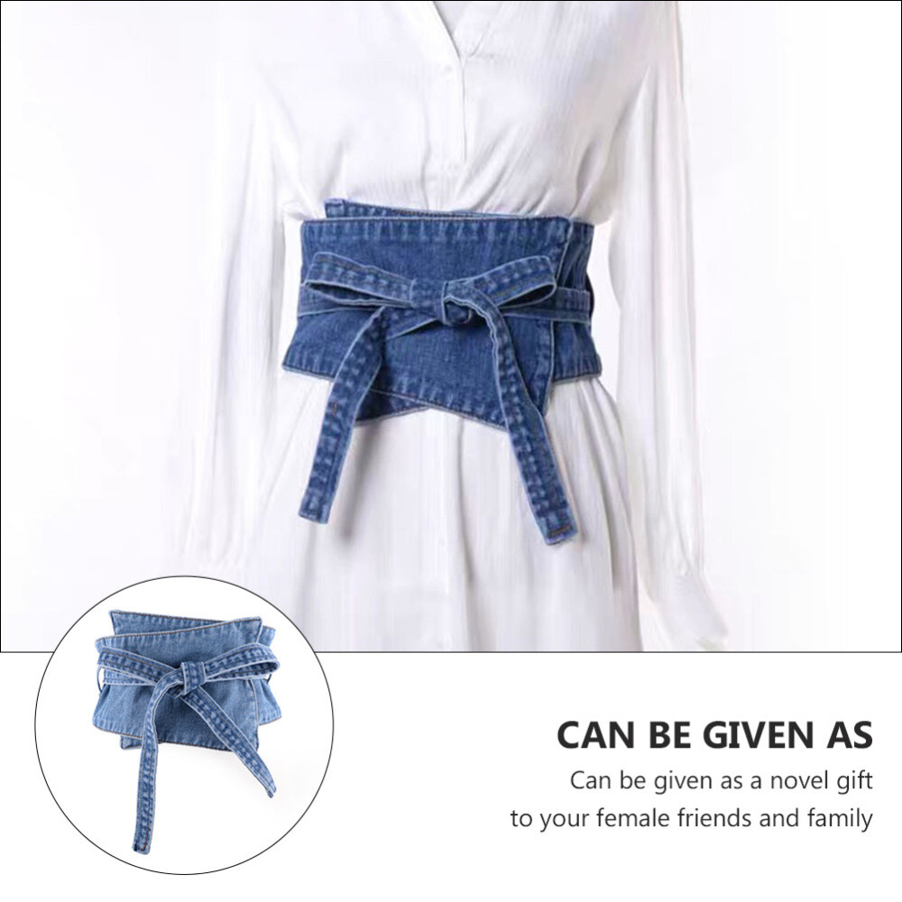 Women's Denim Waist Cinch Belt Wide Corset Belts eBay