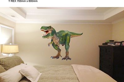 T REX DINOSAURIER 800 x 700 mm KINDERZIMMER WANDBILDER AUFKLEBER.