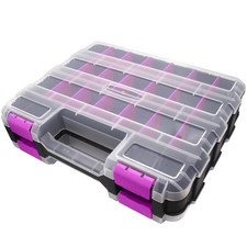 Tools Organizer Box Small Parts Storage Box 50-Compartment Double Side Hardwa...