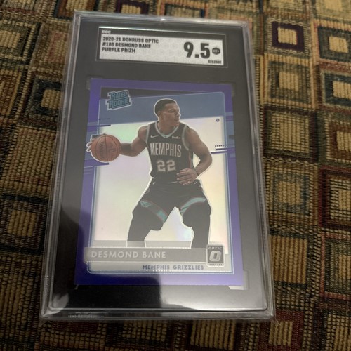 2020-21 Optic - Rated Rookie Desmond Bane #180 Purple Prizm (RC) SGC 9.5 - Picture 2 of 2
