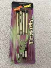 4 Vintage Yikes! Treads Pencils RARE Grip Nickelodeon 1997