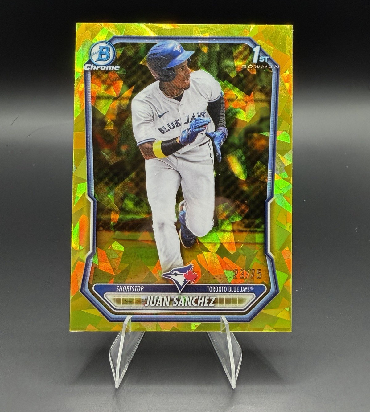 Topps 2026 Bowman Chrome Sapphire Juan Sanchez 1st Bowman /75 Blue Jays BCP-25