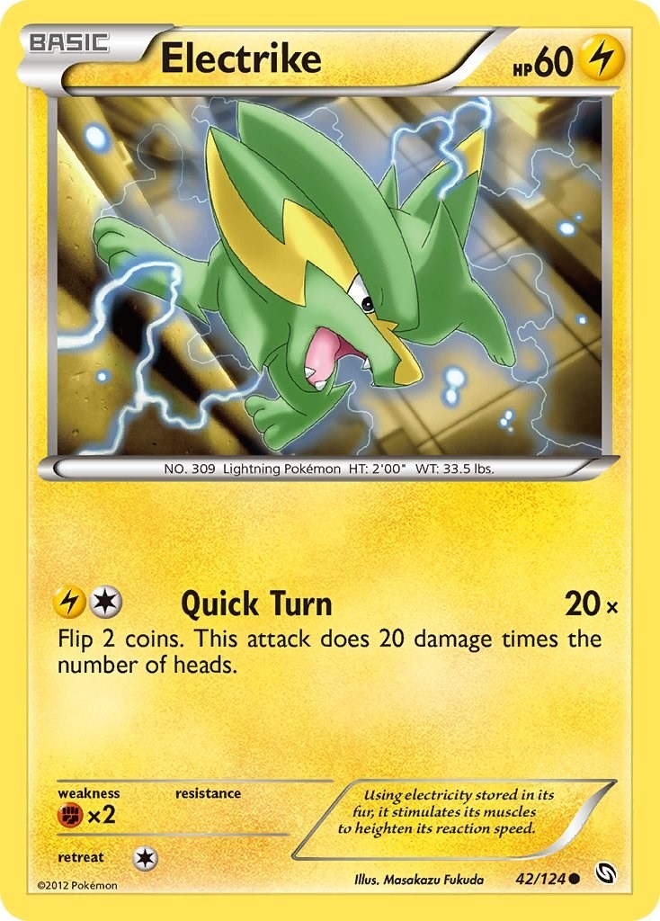 Electrike (42) (42/124) Common NM DRX Dragons Exalted Pokemon TCG