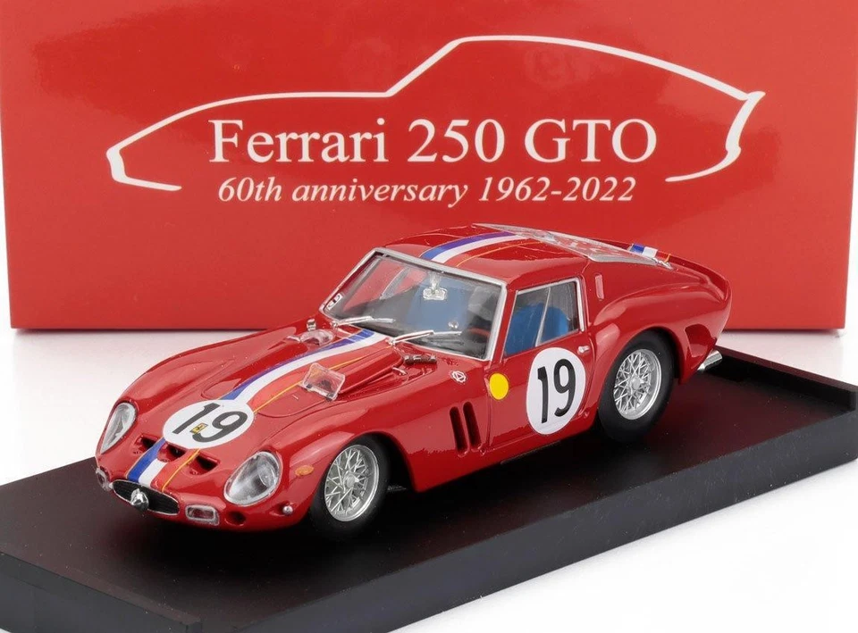 1/43 BRUMM FERRARI 250 GTO 3.0L V12 COUPE TEAM PIERRE NOBLET N 19 - Immagine 3 di 3