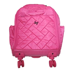 Lug Porter Wheelie 2 Suitcase Magenta Bright Pink Carry On Travel
