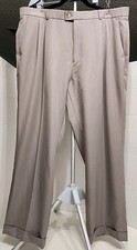 Perry Ellis Portfolio Classic 38 X 30 Cuffed Pleated Dress Pants Free Ship