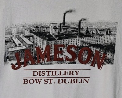 Vintage Jameson Distillery Bow St Dublin Ireland T-Shirt Rare Men's Large EVC 