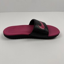 Nike Kawa Slide SE Sandals Black/Pink Youth Size 1Y Comfort Slip-On