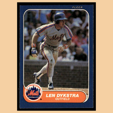 Len Dykstra Rookie #78 1986 Fleer New York Mets Baseball Card MLB NM. rookie card picture