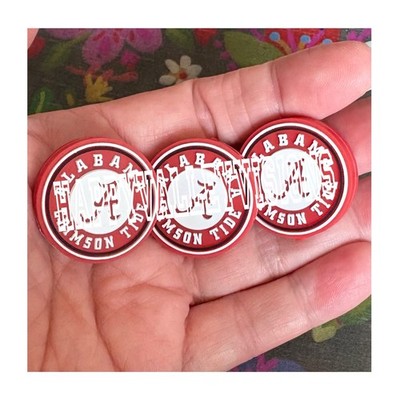 3 Piece ALABAMA College Logo Focal Beads DIY Jewelry Pens+ NEW Football Champs