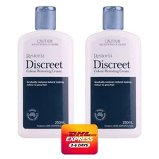 2x Restoria Original Discreet 250ml Unisex Hair Color Restoring Cream - Natural