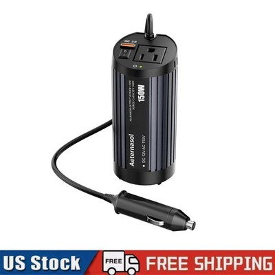 150W Car Power Inverter DC 12V to AC 110V Converter Adapter Charger Outlet US