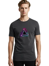 Delta-Symbol-1 Mens Graphic Tee, 100% Cotton, Casual Summer Wear
