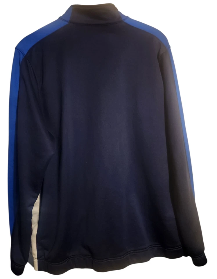 NIKE DRI-FIT Para hombres 2XL Cremallera Pista Calentamiento Polar Chaqueta Top Azul Marino Usada en Excelente Condición Foto 2 de 4