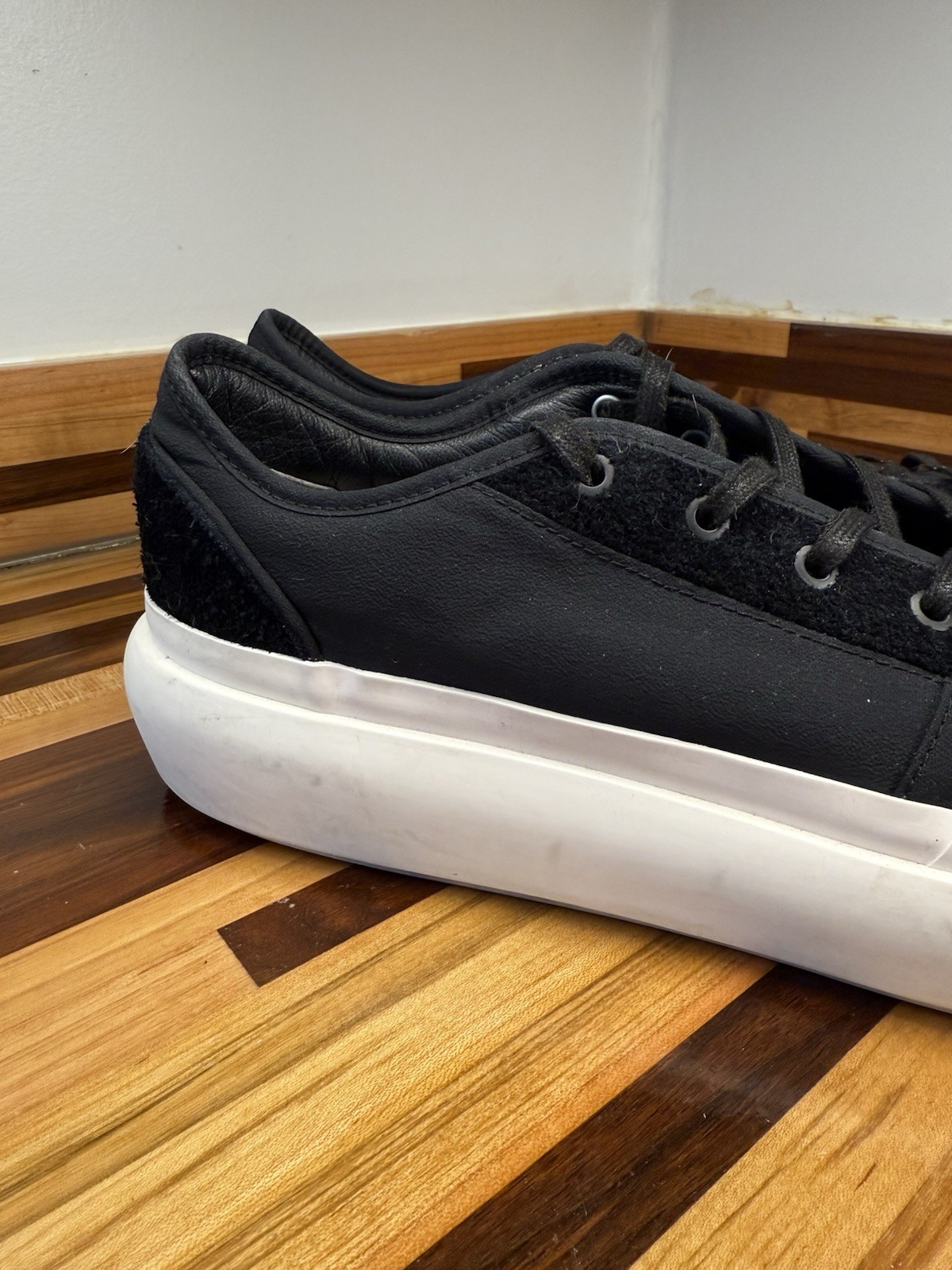 Adidas Y-3 Ajatu Court Low Black White Leather Men’s Size 12.5 NO BOX thumbnail 3