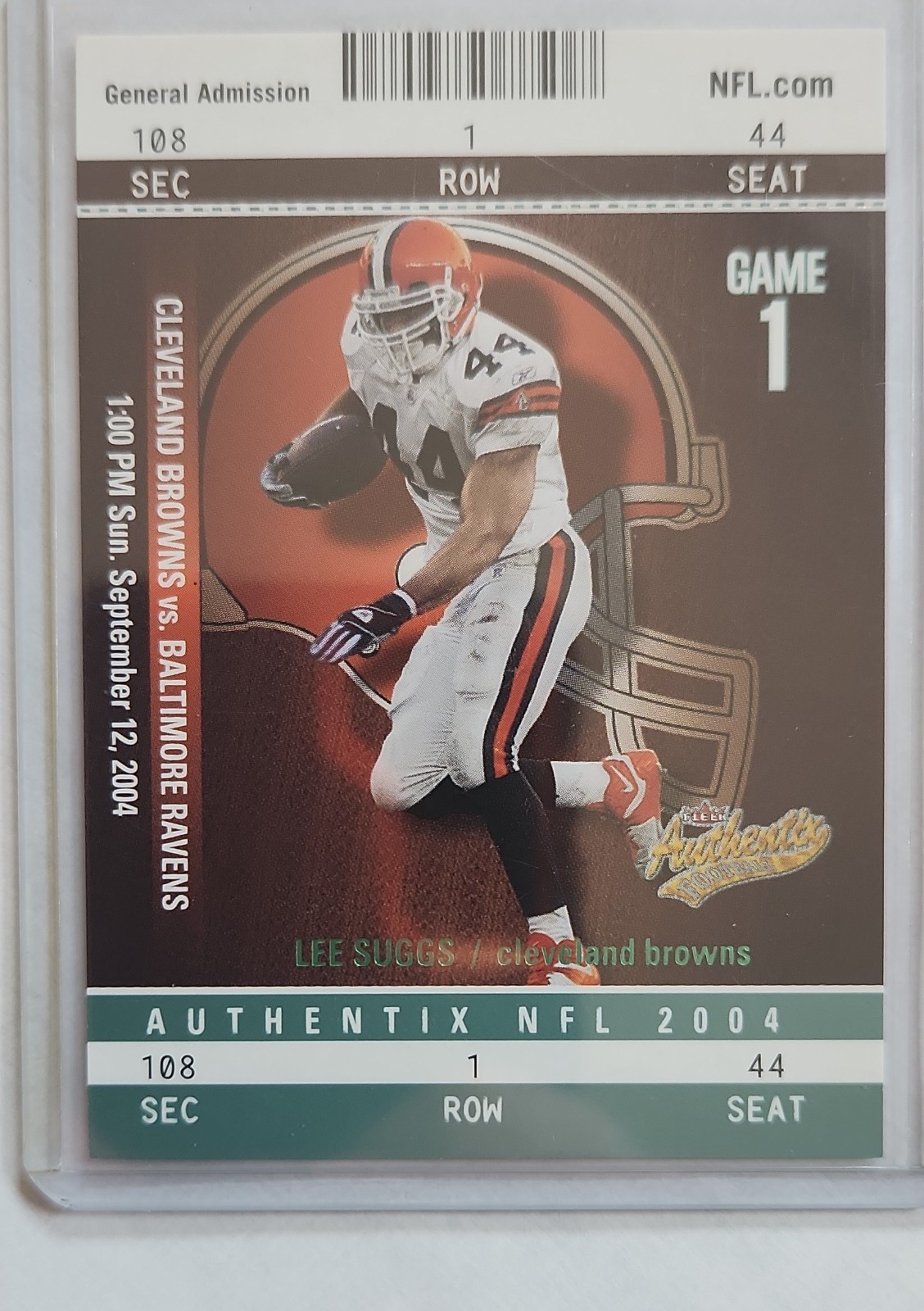 2004 Fleer Authentix - Lee Suggs #32 General Admissions Green /100