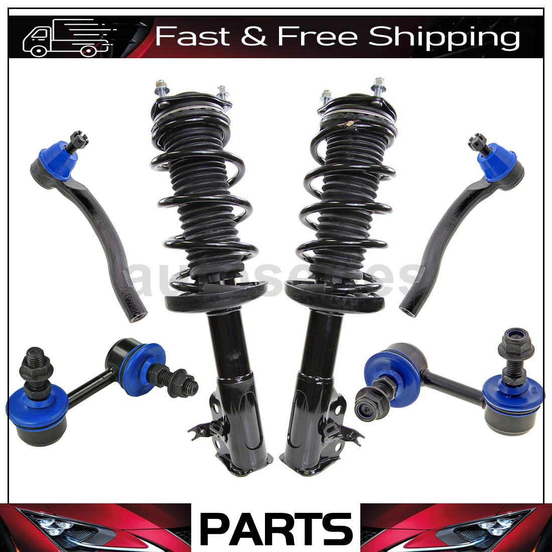 6pc Tie Rod Sway Bar Link Strut Assembly for 2006 Honda Civic