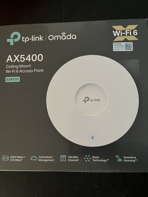 TP-Link EAP670 V2 | Omada WiFi 6 Ultra- Slim AX5400 Wireless 2.5G Ceiling Mount