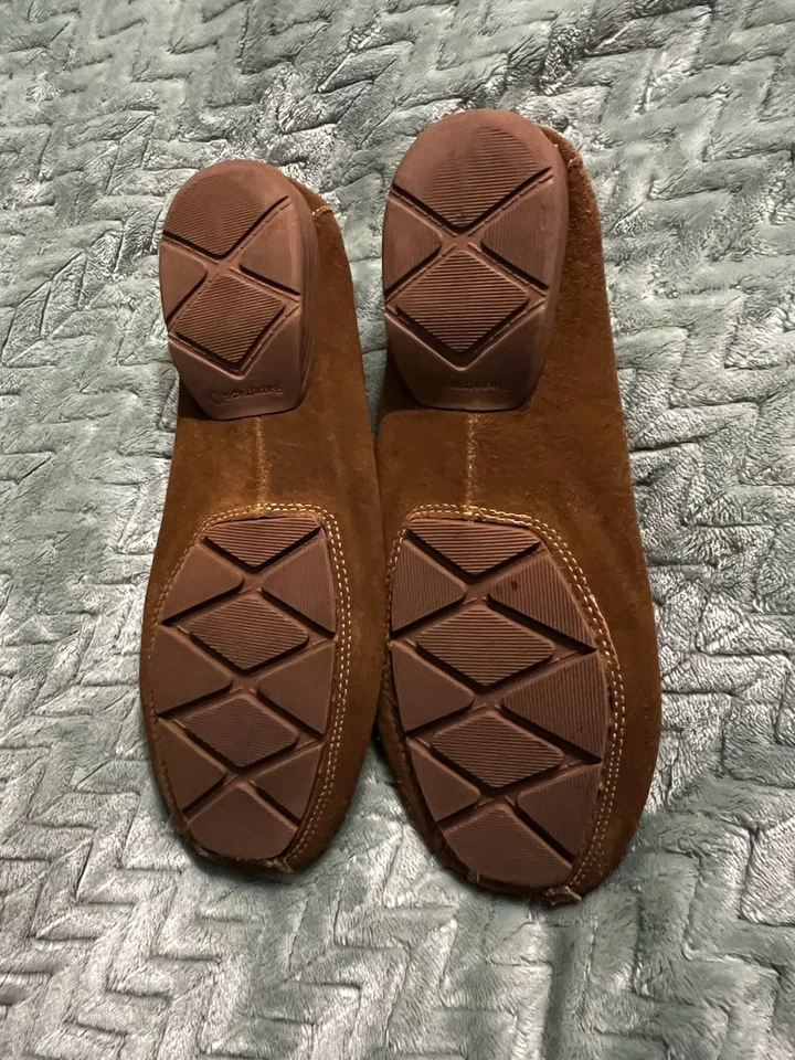 BARETRAPS Otella Gamuza Cuero Mocasín Mujer Marrón Bordado Rosas Talla 10M Foto 2 de 2