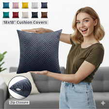 Cushion Covers Corduroy Cord Jumbo Super Soft 18x18" Cover 45x45cm Pillow Case