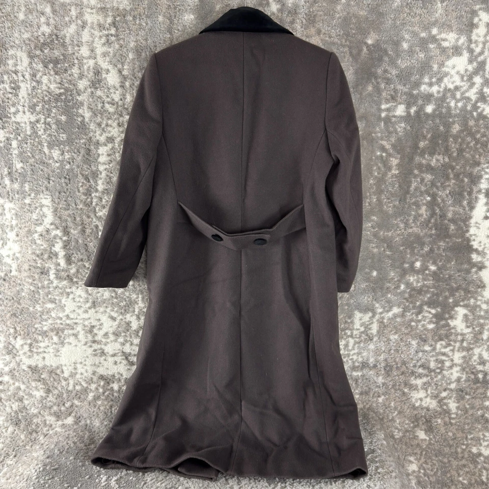 Gabardina Forecaster of Boston Talla 8 Lana Exterior Gris Manga Larga Forrada con Botones Foto 4 de 4