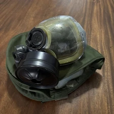 Us Military Gas Mask MSA 5073 Small with Face Shield & Bag!!
