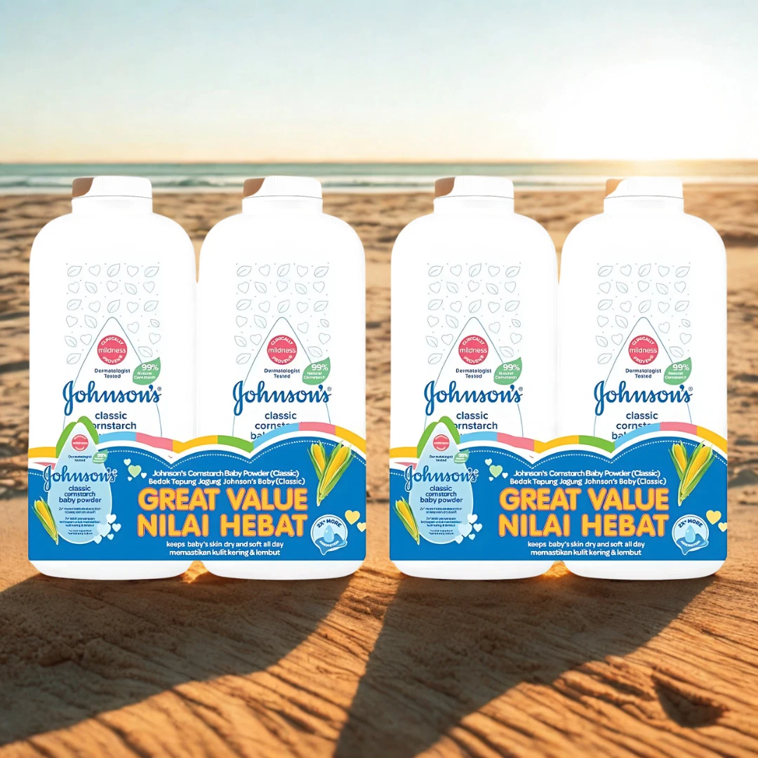 4 X 500g Johnson's Baby Powder Classic Cornstarch 500g Pack Original Powder
Opens in a new window or