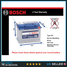 Battery fits AUDI Q3 A5 Q5 TT S3 A3 A4 Allroad A4 A6 S4 A1 Bosch 027 New