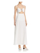 FAME AND PARTNERS Womens  Front Spaghetti Strap Maxi Formal Sheath Dress