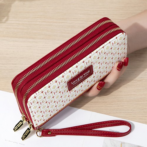 Business Leather Clutch Bag Fro Women Fashion Zipper Phone Bag ID Card Wallet  - Picture 8 of 11