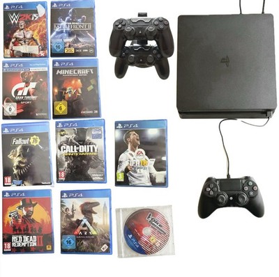 SONY PLAYSTATION 4 Slim 1TB + 10 Games + Scuf Controller