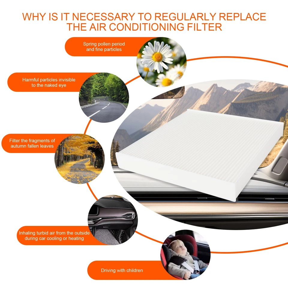 FILTRO DE AR DE CABINE Fit Honda ACCORD CIVIC CRV Acura MDX RDX RL TL TSX US Aohrovcyo - Imagem 3 de 4