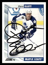 1992 Score Hockey #152 Dave Ellett Signed Autograph (no COA)